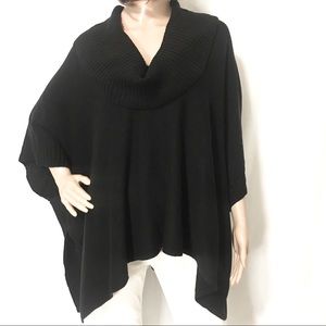 H&M Black Knit Poncho One Size